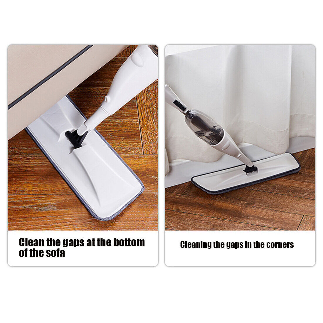 Spray Mop For Floor Cleaning 5 Reusable Microfibre Pads Water Bottle Tank UK - Image 5